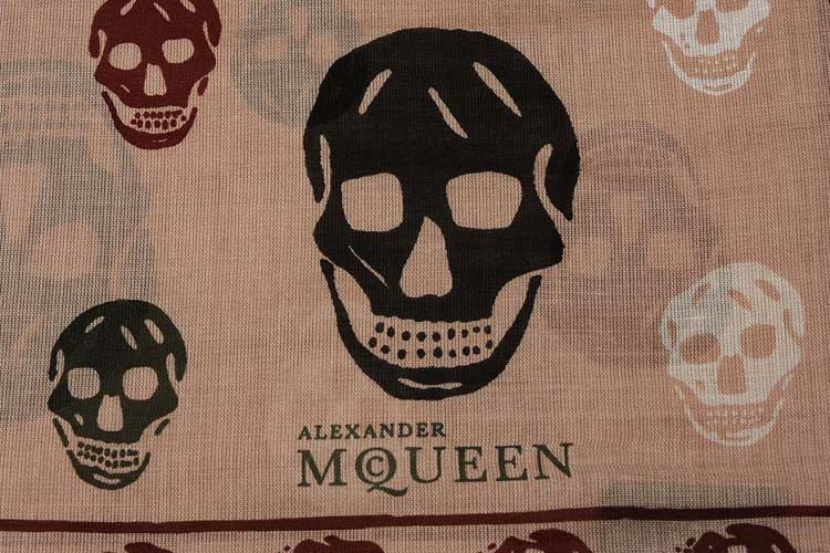Alexander McQueen/亚历山大麦昆 长方形骷髅头女士丝巾 AM2635188172 411658 3881Q 5773