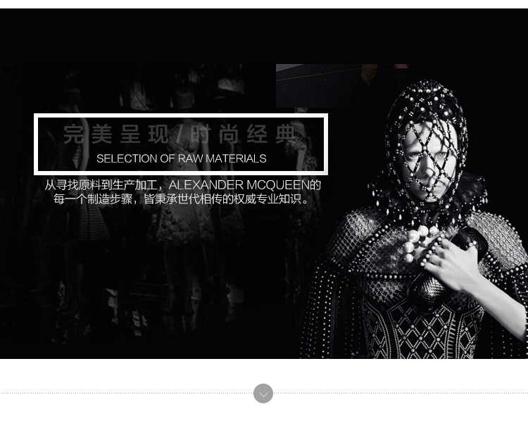 Alexander McQueen/亚历山大麦昆 秋冬新款麦昆经典真丝雪纺骷髅围巾丝巾黑/灰