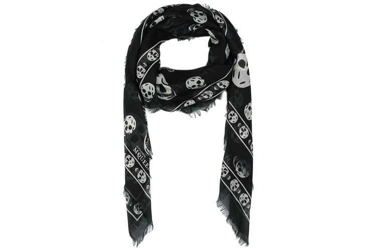 Alexander McQueen/亚历山大麦昆 长方形骷髅头女士丝巾 AM2635193499 110640 4943Q 1078