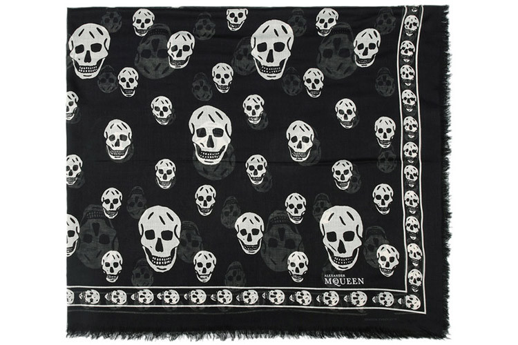 Alexander McQueen/亚历山大麦昆 长方形骷髅头女士丝巾 AM2635193499 110640 4943Q 1078