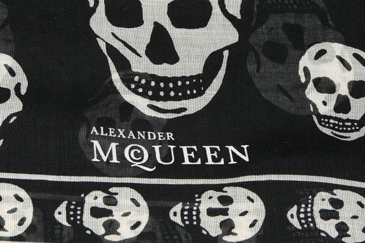 Alexander McQueen/亚历山大麦昆 长方形骷髅头女士丝巾 AM2635193499 110640 4943Q 1078