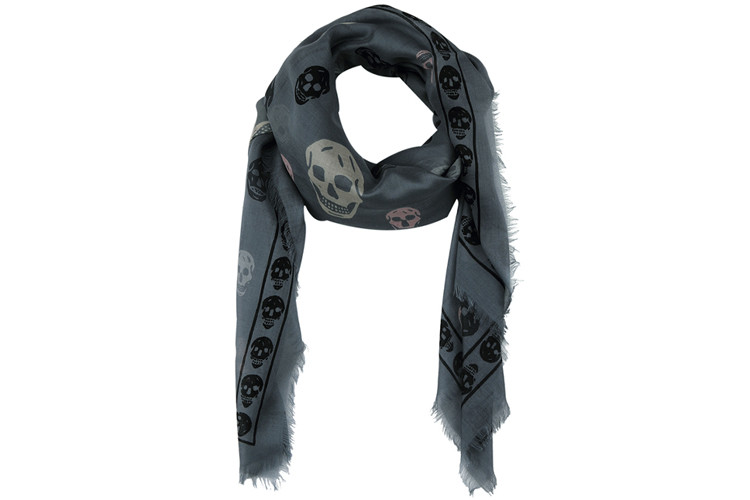 Alexander McQueen/亚历山大麦昆 长方形骷髅头女士丝巾 AM2635138836 411658 3881Q 1460