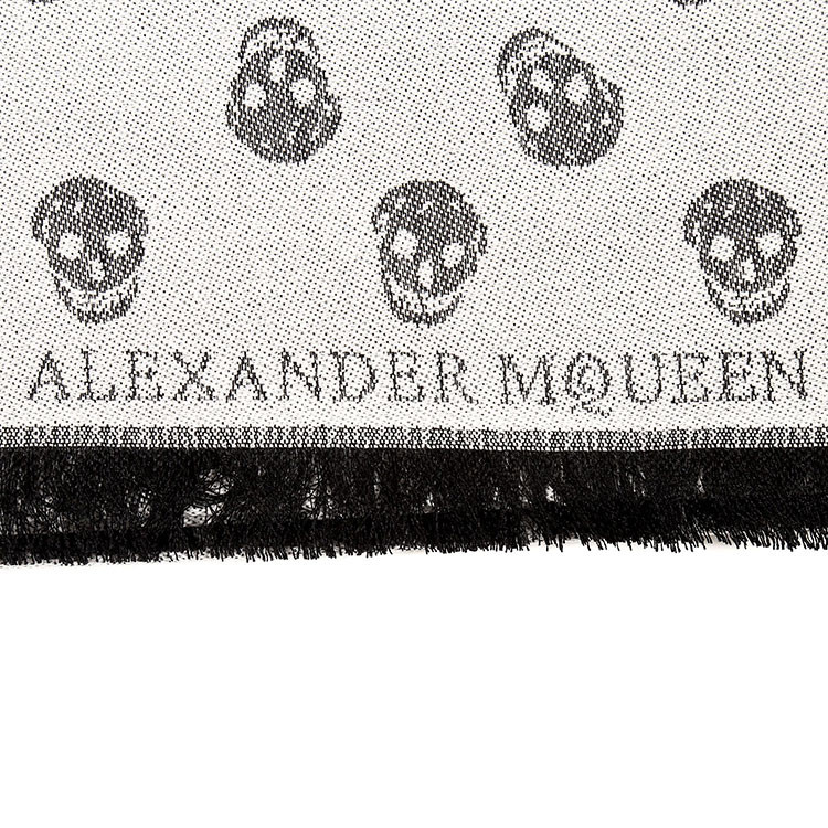Alexander McQueen/亚历山大麦昆 经典骷髅图案围巾354949