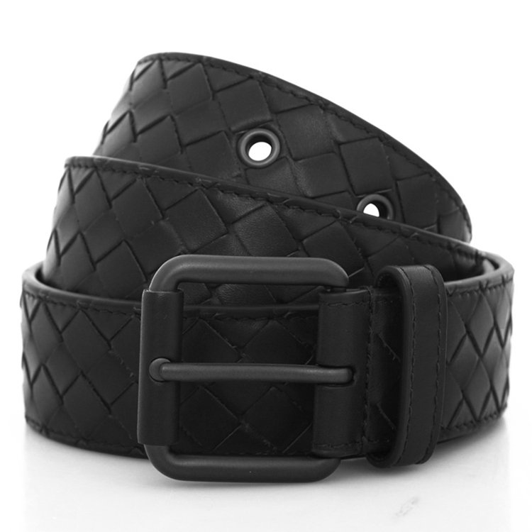 Bottega Veneta/葆蝶家 男式牛皮宽度3.3cm编织腰带407396