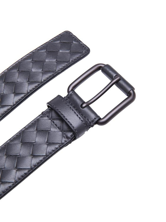 Bottega Veneta/葆蝶家 男式牛皮宽度3.3cm编织腰带407396