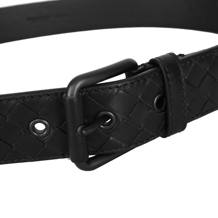 Bottega Veneta/葆蝶家 男式牛皮宽度3.3cm编织腰带407396