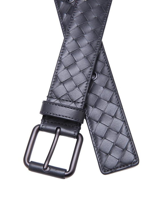 Bottega Veneta/葆蝶家 男式牛皮宽度3.3cm编织腰带407396