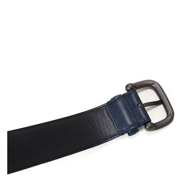 Bottega Veneta/葆蝶家小牛皮中性编织腰带#173784 V4650 4013 藏蓝色 105cm