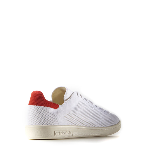 adidas 白/红 STAN SMITH PRIMEKNIT面料灵活透气运动鞋 S75147