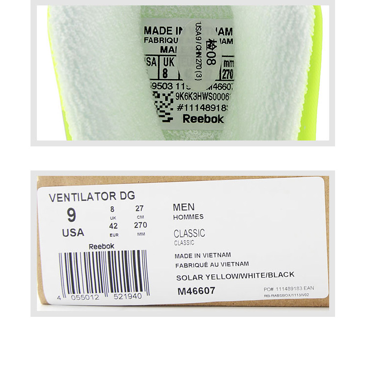 REEBOK/锐步 织物拼接 VENTILATOR DG 男士运动鞋