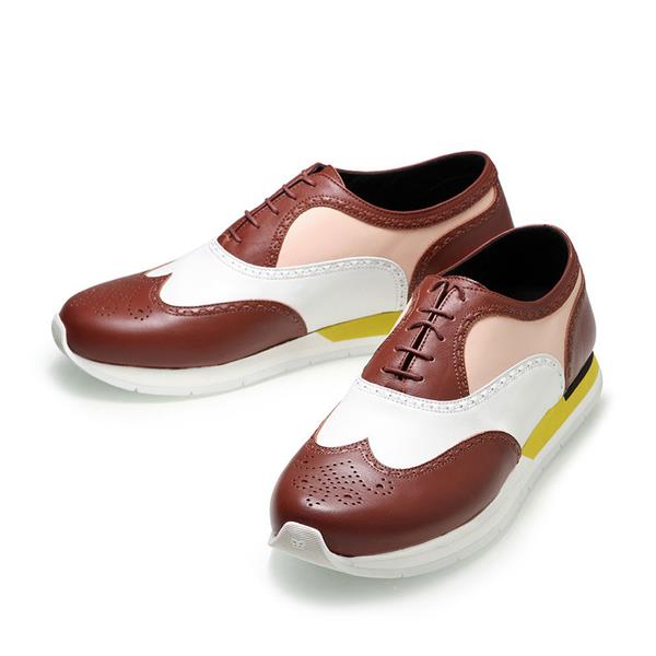 Bottega Veneta/葆蝶家 牛皮 德比款 男士酒红色休闲运动鞋