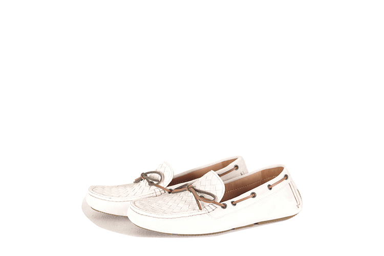 Bottega Veneta/葆蝶家 牛皮男士休闲鞋308160VFCA11909 白色 40