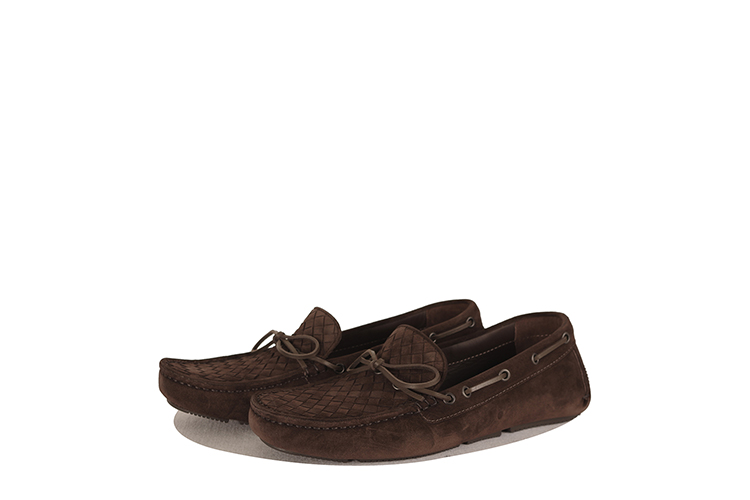 Bottega Veneta/葆蝶家 牛皮男士休闲鞋308160VFC012006 深棕色 39.5