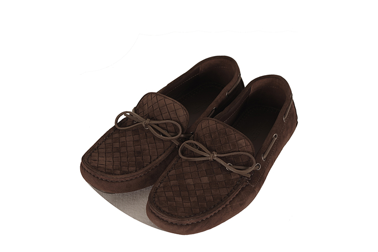 Bottega Veneta/葆蝶家 牛皮男士休闲鞋308160VFC012006 深棕色 39.5