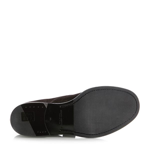 Bottega Veneta/葆蝶家 反毛皮 绒面 男士深咖色短靴