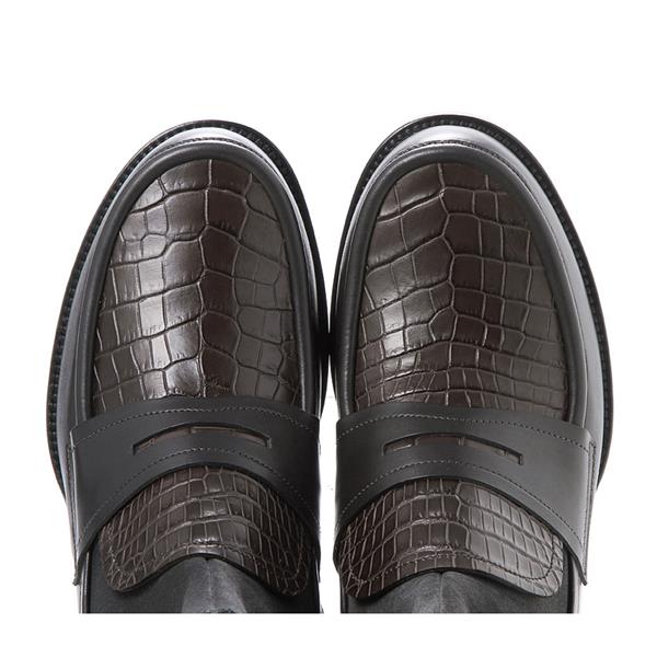 Bottega Veneta/葆蝶家 鳄鱼皮牛皮拼接 绒面 男士短靴