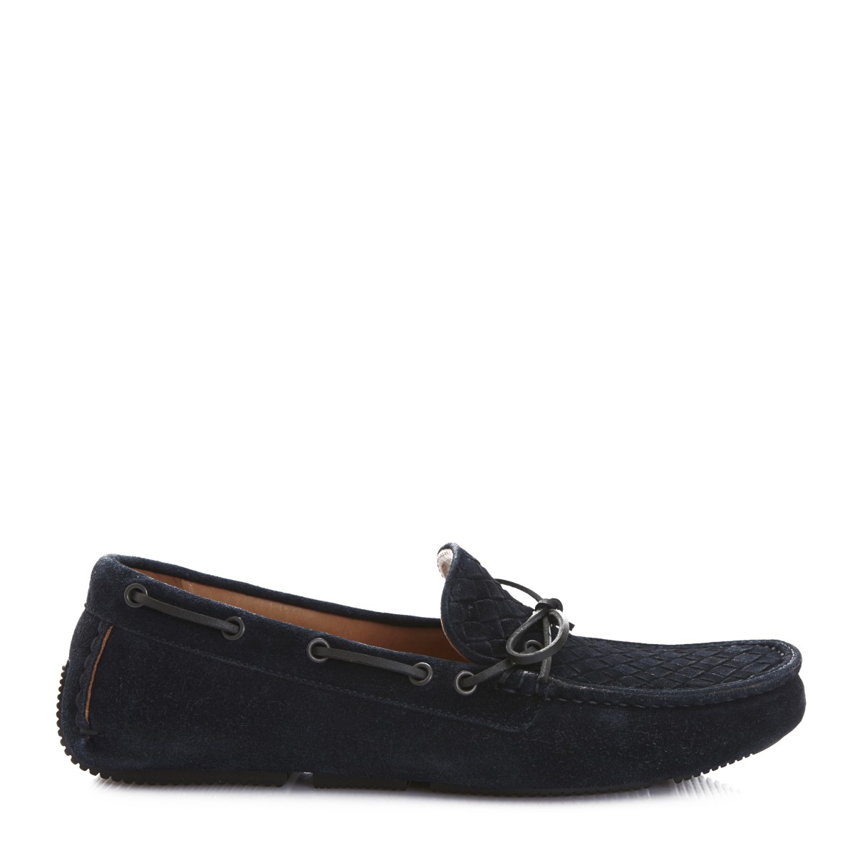 Bottega Veneta/葆蝶家 藏蓝色麂皮男士平底鞋休闲鞋 308160 VFCA1 4030