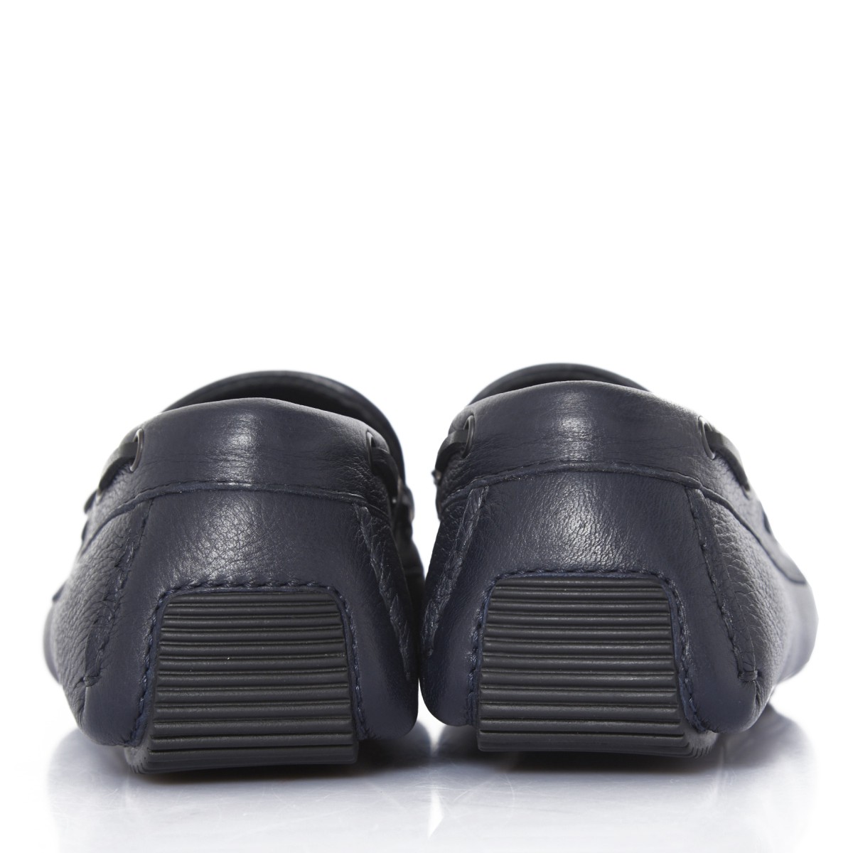 Bottega Veneta/葆蝶家 藏蓝色压纹牛皮男士平底鞋休闲鞋 308160 VQ921 4030