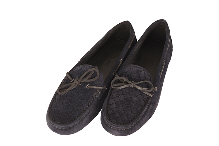 Bottega Veneta/葆蝶家 牛皮女士平跟鞋283058VFCA14030 藏青色 36