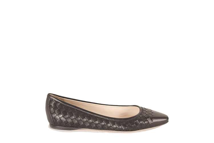 Bottega Veneta/葆蝶家 牛皮女士平跟鞋407066V00131000 黑色 37