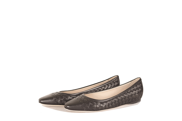 Bottega Veneta/葆蝶家 牛皮女士平跟鞋407066V00131000 黑色 37
