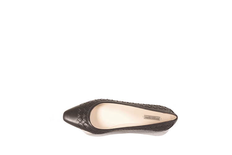 Bottega Veneta/葆蝶家 牛皮女士平跟鞋407066V00131000 黑色 37
