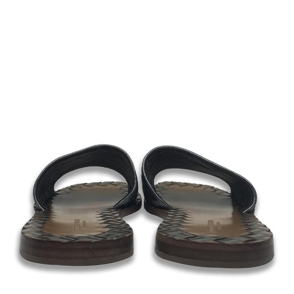Bottega Veneta/葆蝶家 牛皮 编织款 女士银灰色凉拖