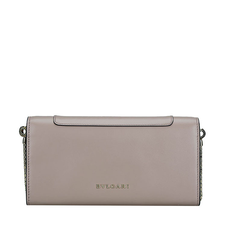 BVLGARI/宝格丽 长款女士SERPENTI小牛皮翻盖链条钱包 281318 沙漠石英