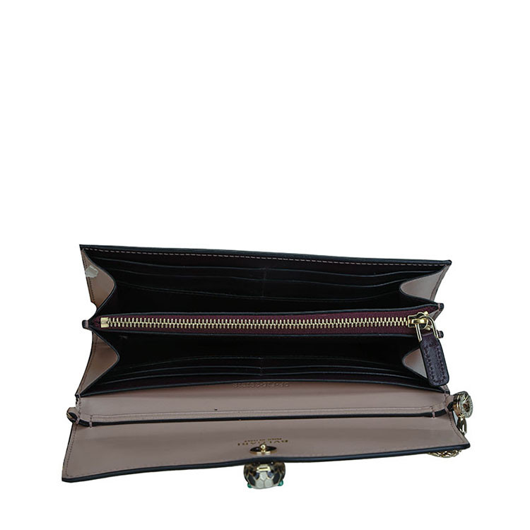 BVLGARI/宝格丽 长款女士SERPENTI小牛皮翻盖链条钱包 281318 沙漠石英