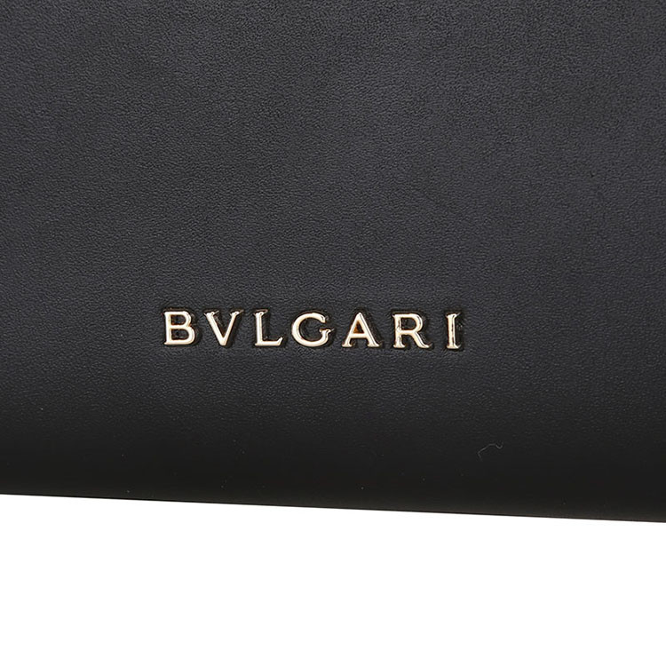 BVLGARI/宝格丽 长款女士SERPENTI小牛皮翻盖链条钱包 280467 黑色