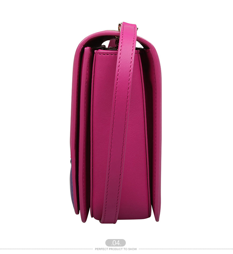 【包邮包税】BVLGARI/宝格丽 女士牛皮紫红色小号单肩包 280441 calf leather berry-036 20161121