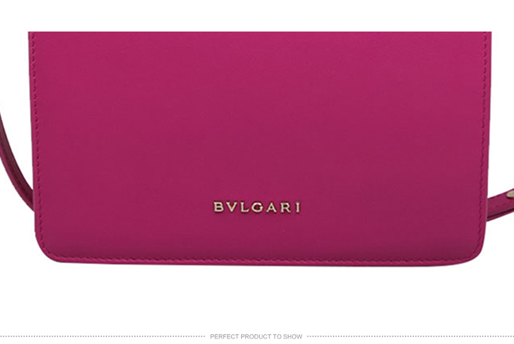 【包邮包税】BVLGARI/宝格丽 女士牛皮紫红色小号单肩包 280441 calf leather berry-036 20161121